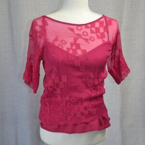 Two Piece Silk Kain Label Camisole and Overlay in Size S